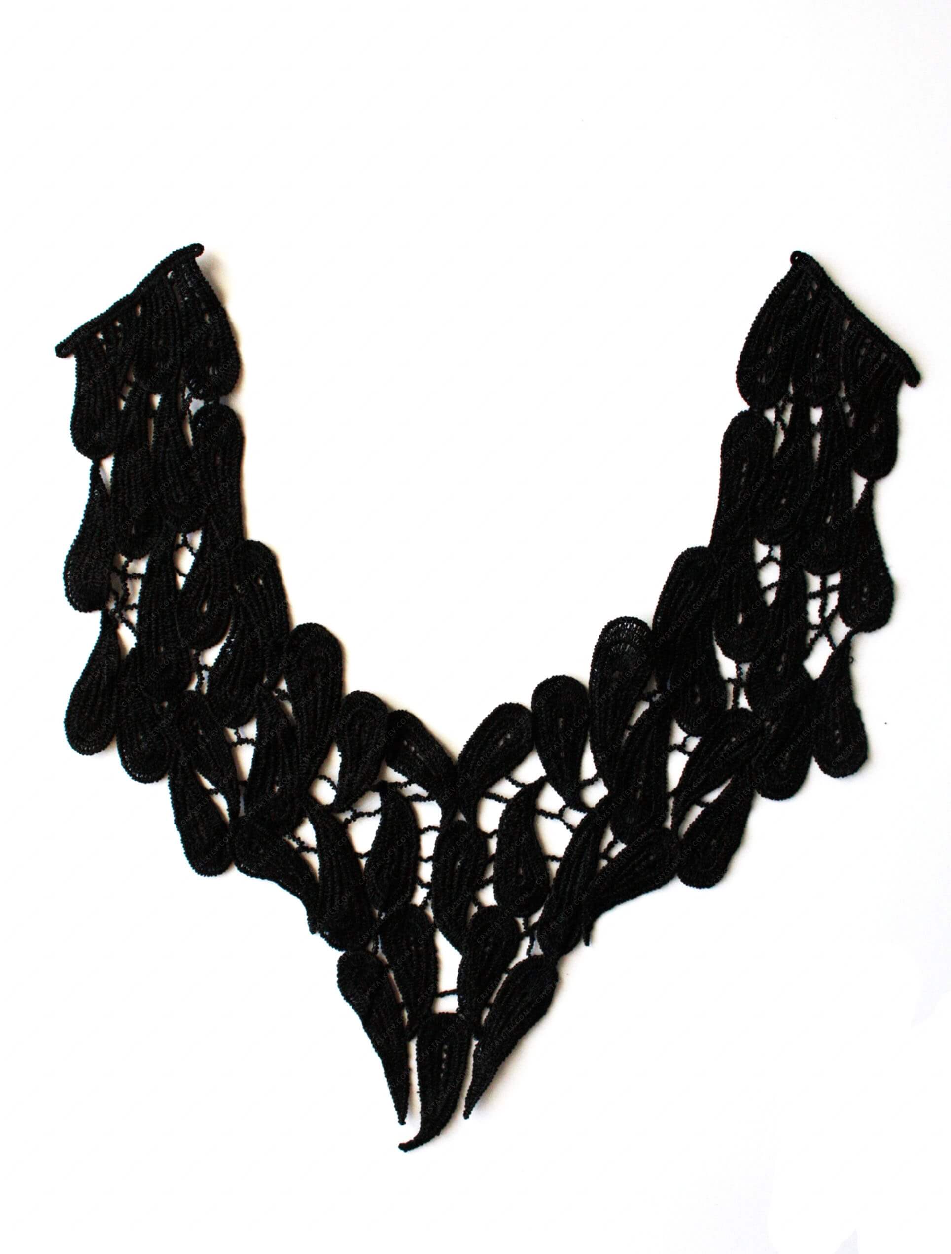 Мереживний лейс Black 30х31см